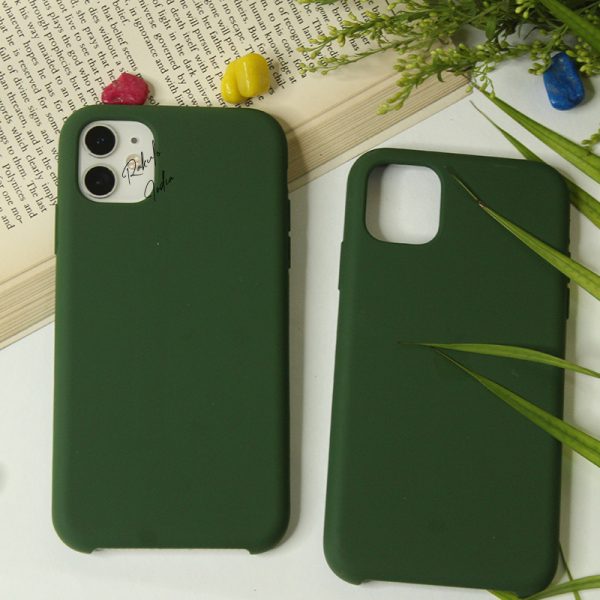 Liquid Silicone Case for iPhone ( Forest Green )